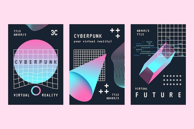 Gradient futuristische covercollectie