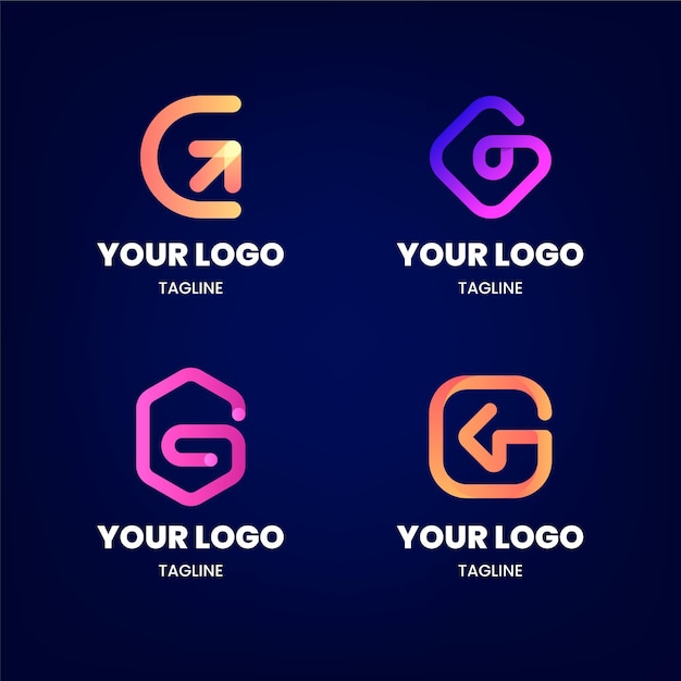 Gradient G-brieflogo-collectie