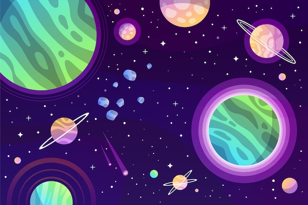 Gratis vector gradient galaxy achtergrond