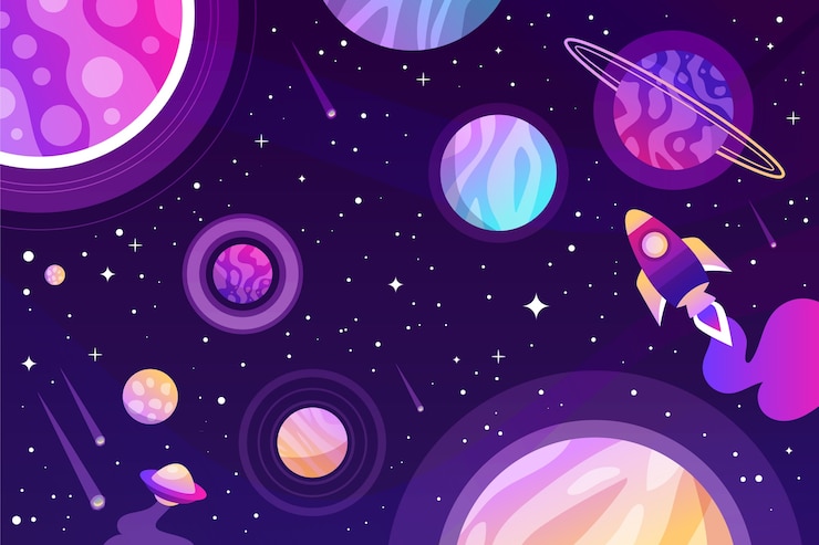 Gratis Vector gradient galaxy achtergrond