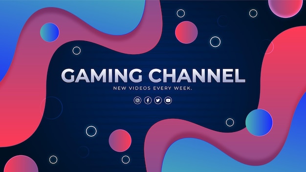 Gradient gaming youtube channel art