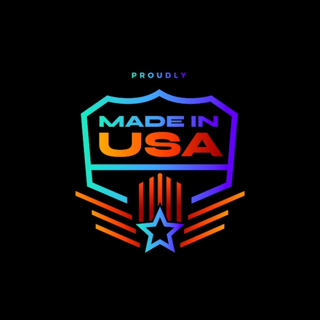 Gratis vector gradiënt gemaakt in usa logo sjabloon