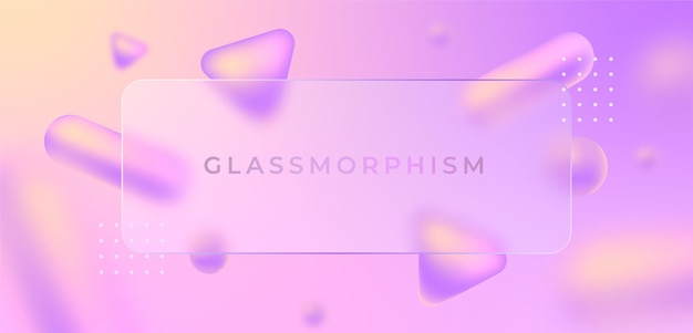 Gradiënt glasmorfisme horizontale banner