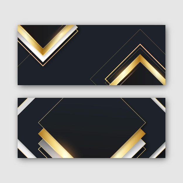 Gradiënt gouden luxe banners