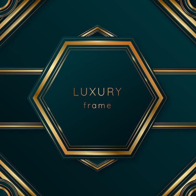 Gratis vector gradiënt gouden luxe frame