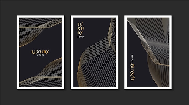 Gradiënt gouden luxe omslagcollectie