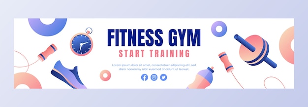 Gradiënt gym training twitch banner