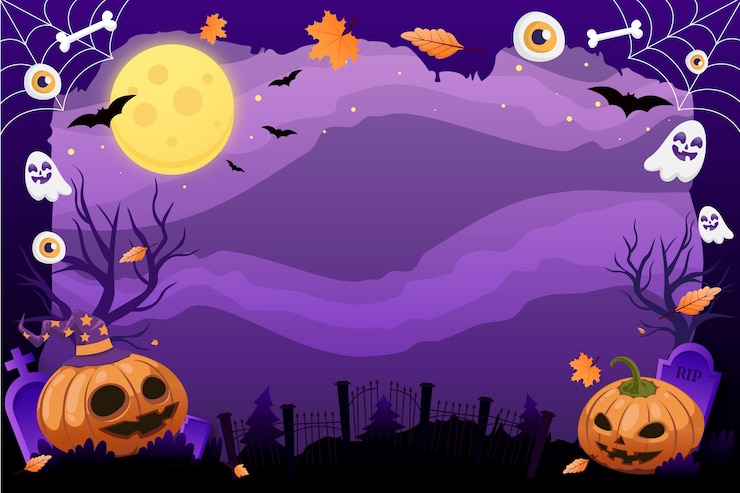 Gratis Vector gradiënt halloween raam sjabloon