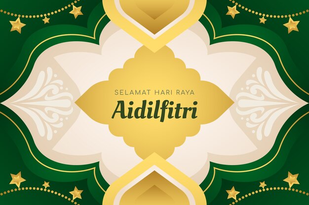 Gradiënt hari raya aidilfitri achtergrond