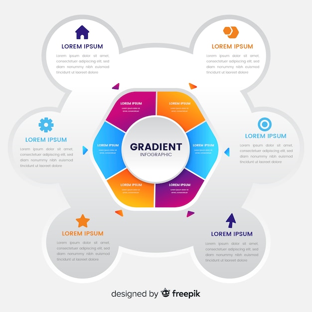 Gradiënt infographic achtergrond