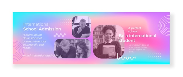 Gradient internationale school twitter header