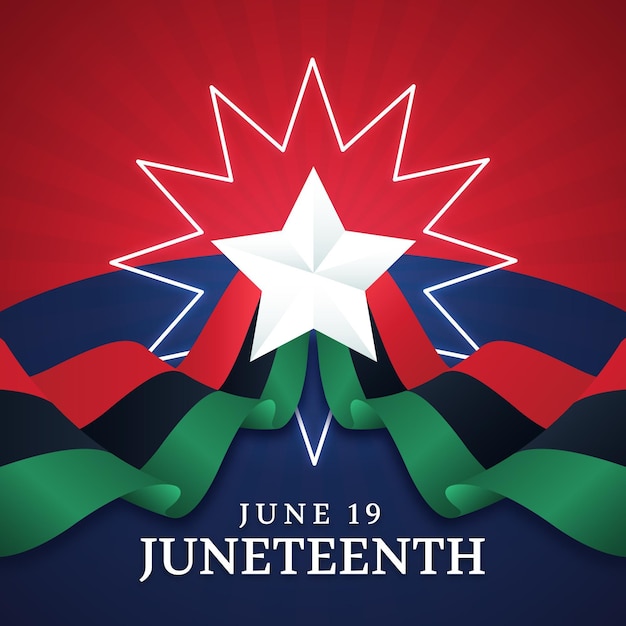 Gratis vector gradient juneteenth illustratie