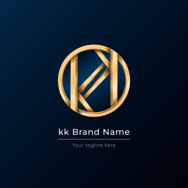 Gradiënt kk logo sjabloon