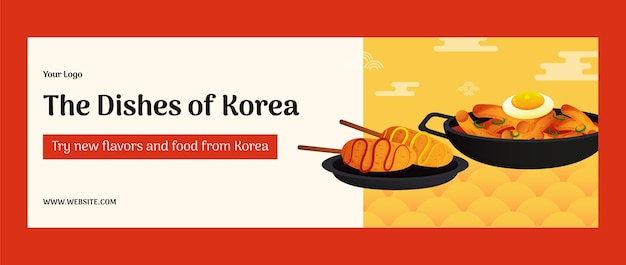 Gradient Koreaans restaurant twitter header