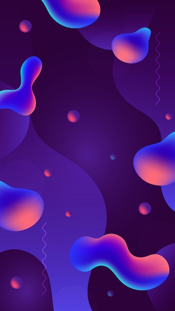 Gratis vector gradient liquid mobille wallpaper