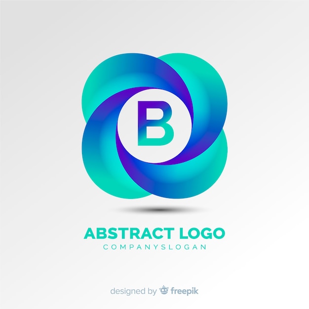 Gratis vector gradiënt logo sjabloon met abstracte vorm