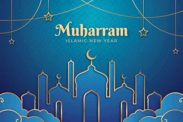 Gradiënt muharram illustratie