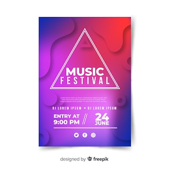 Gradient muziekfestival-poster