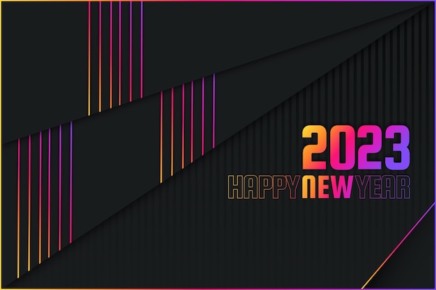 Gratis vector gradiënt nieuwjaar 2023 achtergrond