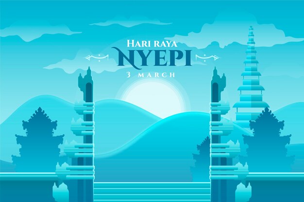 Gradiënt nyepi achtergrond