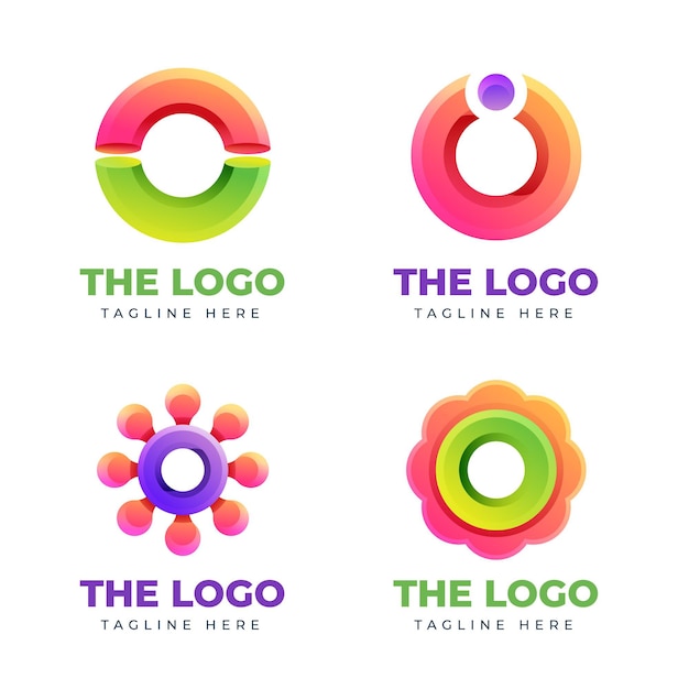 Gradient o logo's sjabloonverzameling