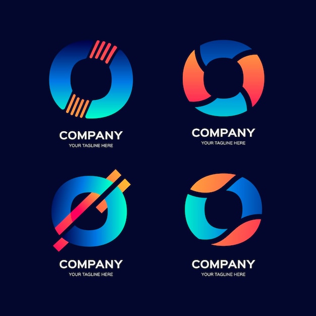 Gradient o logo sjabloonverzameling