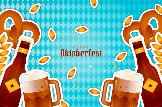 Gratis vector gradiënt oktoberfest achtergrond oktober