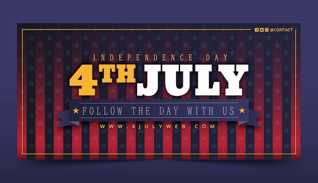 Gradiënt Onafhankelijkheidsdag op 4 juli illustratie