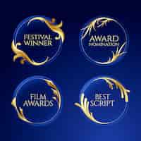 Gratis vector gradient oscars filmprijzen ornamenten collectie.