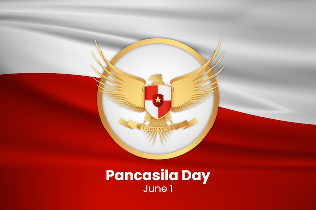 Gradiënt pancasila dag achtergrond