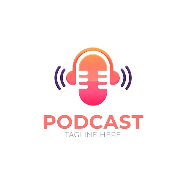 Gradient podcast logo sjabloon