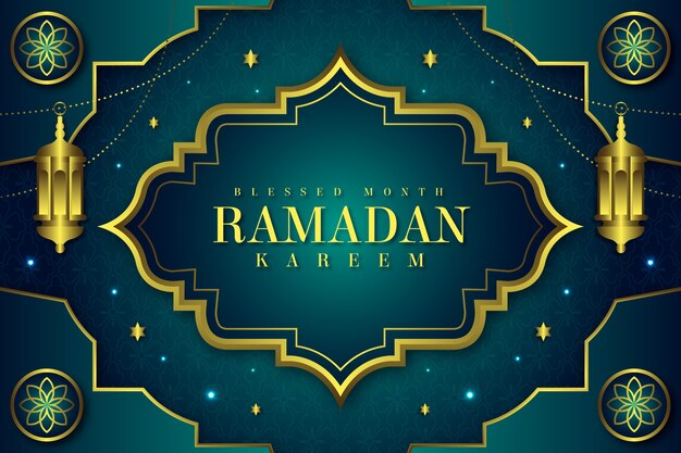 Gratis vector gradiënt ramadan achtergrond