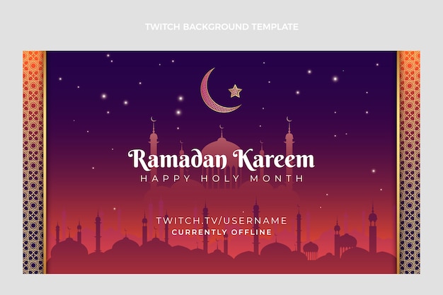 Gradiënt ramadan twitch achtergrond