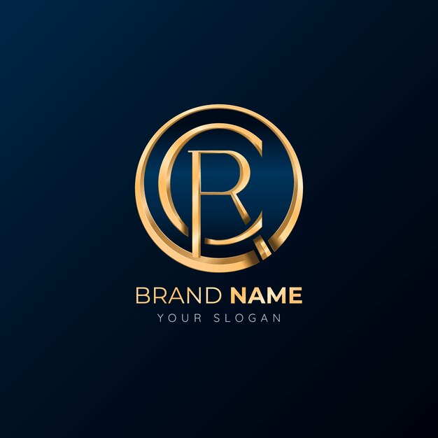 Gradiënt rc logo sjabloon