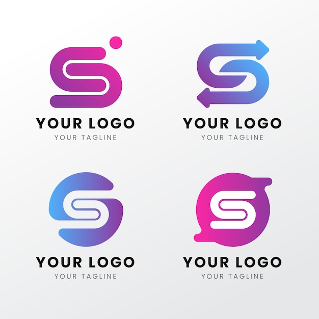 Gradient s logo sjabloonpakket