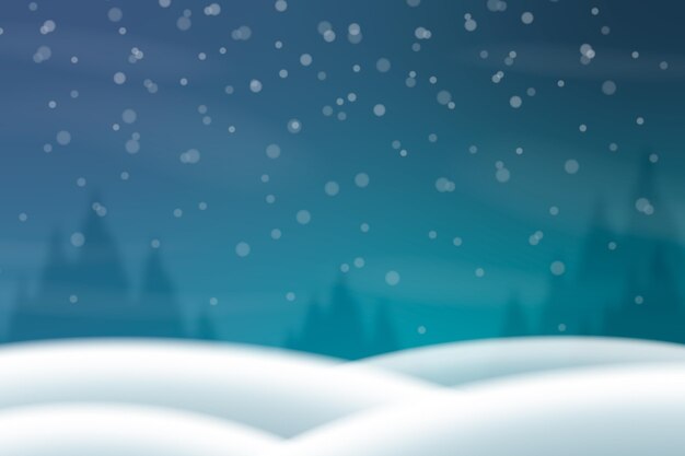 Gradiënt sneeuwend winterlandschap