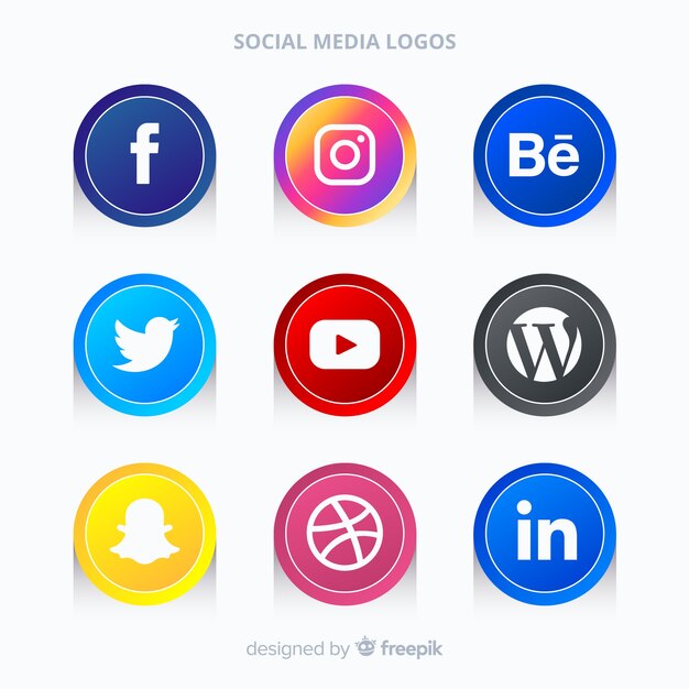 Gradient social media-logo-pakket