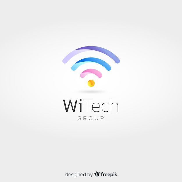 Gratis vector gradient technologie-logo