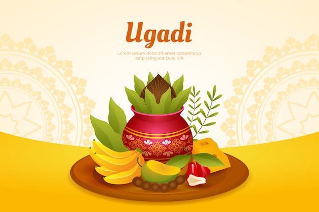 Gradiënt ugadi achtergrond