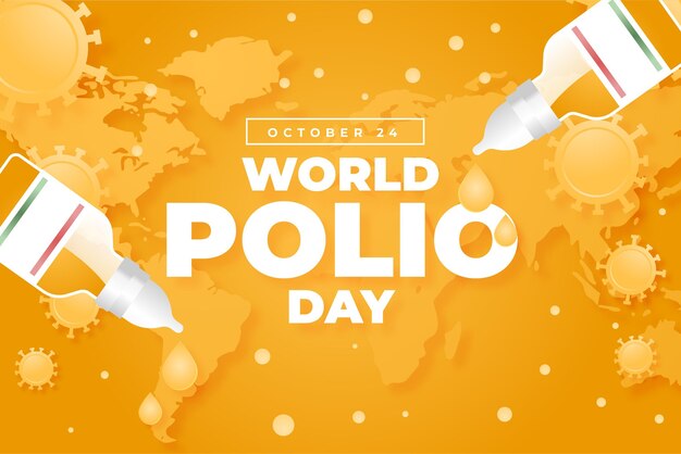 Gradiënt wereld polio dag achtergrond