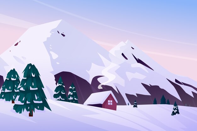Gradiënt winterlandschap