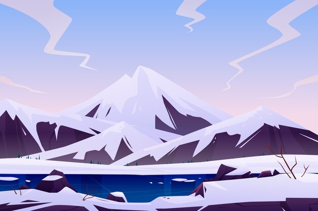 Gradiënt winterlandschap
