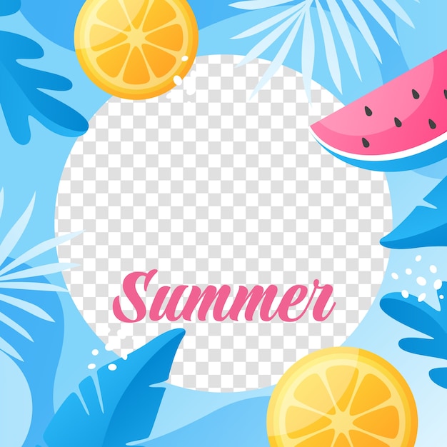 Gratis vector gradiënt zomer facebook frame