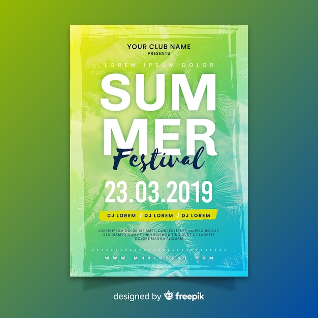 Gradiënt zomer muziekfestival poster