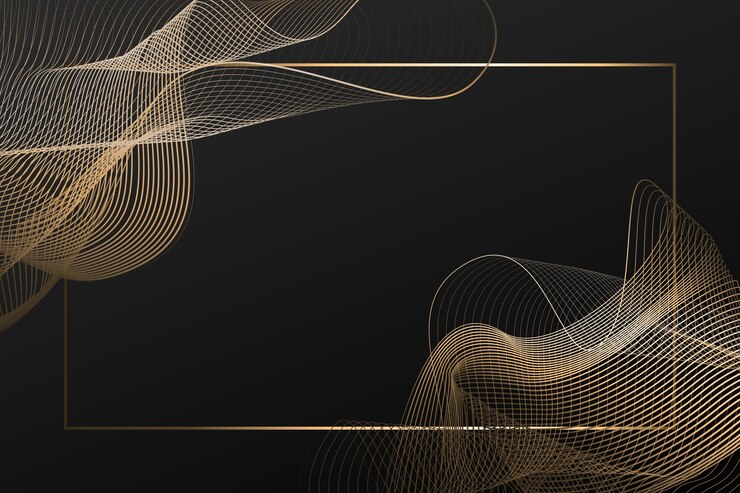 Gratis Vector gradiënt zwarte achtergrond met gouden texturen