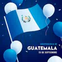 Gratis vector gradiëntillustratie voor de viering van de onafhankelijkheidsdag van guatemala