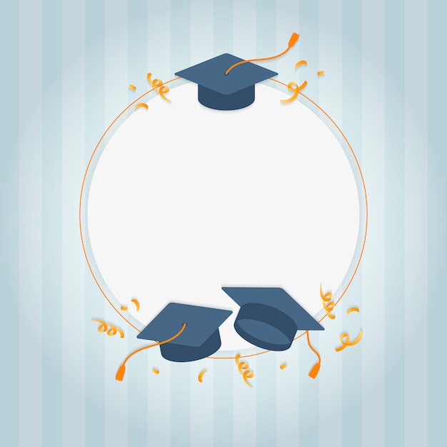 Gratis vector graduation achtergrond met mortel planken vector