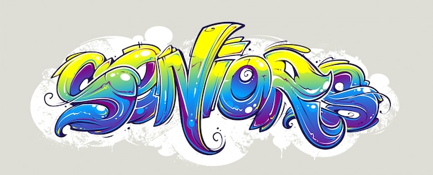 Gratis vector graffiti ontwerp op de muur