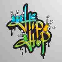 Gratis vector graffiti word tekens worden afgedrukt