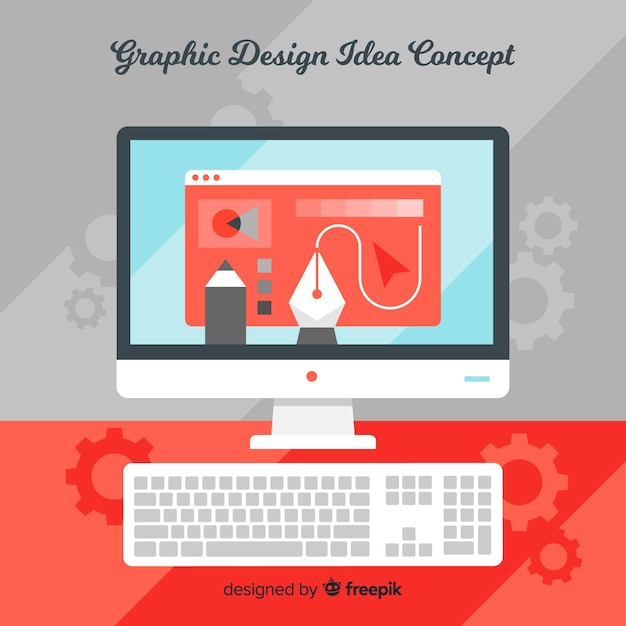 Gratis vector grafisch ontwerp idee concept